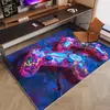 Alfombra para Habitación de E-Sports Transfronteriza de Terciopelo de Cristal Estilo Tecnología 3D Alfombra para Sala de Estar Alfombra para Suelo de Silla Giratoria de Dormitorio Alfombra Insonorizada y Resistente a Manchas