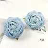 Flor Artificial con Bordes Quemados, Cabeza de Rosa, Flor Falsa con Borde Quemado para DIY, Flor para Pasador Vintage, Adorno Pequeño para Escena de Boda