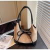 Bolso Tote Nuevo de Ante Otoño 2025 Moderno Bolso de Axila con Lazo de Alta Gama Gran Capacidad Bolso de Hombro de Color Contrastante