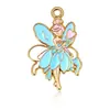 Desenho Animado Anime Flor Fada Pingente de Liga Colorido DIY Acessórios Feitos à Mão Chaveiro Pingente Personagem Fada