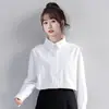 Camisa Branca Manga Longa Profissional para Mulheres, Novo Estilo Outono e Inverno 2026, Design Moderno, Blusa de Nicho para o Dia a Dia