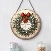 Adornos Navideños Creativos Transfronterizos Artesanías de Madera Cartel Redondo para Puerta Serie Colgante de Madera 20Cmos Colgante