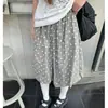 Calça Saia Meia de Bolinhas Estilo Coreano e Japonês Cores Claras 2026 Verão, Saia Meia Slim Versátil de Nicho para Primavera e Verão