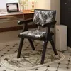 Banqueta de Maquiagem Imitando Madeira Vintage, Cadeira Simples Retrô Chandigarh, Cadeira para Penteadeira de Quarto de Meninas com Encosto