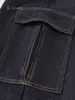 Pantalones Cargo de Mezclilla Suave Bangxuan Ropa Infantil Pantalones Rectos Sueltos de Bloques de Color para Niñas Niños Pantalones Largos Jeans Infantiles