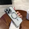 Funda Anti-Caída de Cuatro Esquinas Golden Shield Adecuada para iPhone 17 Funda de Teléfono Transparente Galvanizada Apple 15 Magnético 14 con Película para Lente