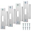 Placa de Hebilla T6 Perno de Puerta Placa de Ataque Acero Inoxidable Hierro Puerta Placa de Ataque de Extensión Placa Trasera Reforzada para Puerta con Tornillos Accesorios de Ferretería