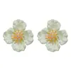 Pendientes de botón de circonita de camelia, frescos, ligeros, de lujo, a la moda, para mujer, elegantes, sencillos, dulces, versátiles, pendientes con sentido de diseño al por mayor