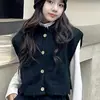 Conjunto de Niña Primavera y Otoño 2025 Nuevo Elegante de Moda Celebridad de Internet Chaleco Suéter Pantalón Traje Conjunto de Tres Piezas