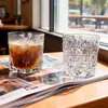 Copo de Gelo de Vidro de Alta Qualidade, Copo de Uísque Criativo e Esteticamente Agradável com Padrão de Geleira, Copo de Bebida Alcoólica, Xícara de Café, Copo de Água