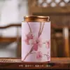 Lata de Té de Flores Estilo Chino Té Negro Té Verde Té Blanco Rojo Tinta Rosa Lata de Hojalata Lata de Papel Lata de Empaque de Té Pu'Er Chino