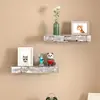 Juego de 2 piezas de estantes flotantes de vidrio con espejo, estantes flotantes decorativos de vidrio para pared incrustados con pequeños diamantes, estantes de pared de almacenamiento para sala de estar, dormitorio y oficina, estantes de pared flotantes de vidrio