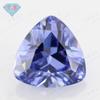 Huagang gema triángulo gordo poco profundo Tan Sang Lan circón piedra desnuda triángulo gordo sintético poco profundo Tan sang Zafiro imitación diamante