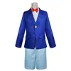 Roupas Cosplay Conan Anime Cosplay Masculina e Feminina Infantil Roupa Edogawa Conan Terno Uniforme Azul