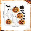 Pegatina de Ventana de Vidrio de Calabaza Fantasma Murciélago de Halloween Decoración para Fiesta Festiva Película Transparente Electrostática de PVC Removible