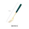 Acero Inoxidable Verde Oscuro Nórdico Vajilla para Comida Occidental Cuchillo de Cerámica para el Hogar Tenedor Cuchara Cuchillo para Bistec Tenedor de Postre Tenedor de Café Tenedor de Fruta