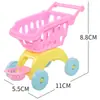 Mini Carrito de Compras de Plástico para Celebridades de Internet, Carrito Colorido para Chicas, Almacenamiento Creativo de Escritorio, Adornos para Decoración de Pasteles