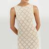 Ropa Nueva para Mujer Europea y Americana Transfronteriza de Amazon Sexy Vestido Tejido de Crochet Calado Transparente Falda Larga para Mujer al Mayoreo