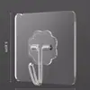 Gancho con Fuerte Capacidad de Carga, Sin Taladro, para Pared de Cocina Detrás de la Puerta, Transparente, Sin Rastro, Gancho Adhesivo para Baño