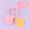 Serie de Conejos con Dibujo Lineal Molde para Galletas 3D Realista Prensa para Galletas Fondant DIY Esencial para Hornear