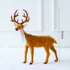 Enfeites de Rena de Natal Decorações de Natal Cervo Sika Simulado Adereços de Decoração de Natal Boneco de Rena de Natal Enfeites