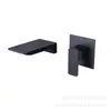 Grifo de pared tipo empotrado transfronterizo para agua fría y caliente, lavabo, cuenca, oculto, empotrado, cascada, salida de pared para bañera, cobre completo
