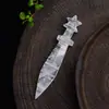 Pieza de Talla de Dardo de Piedra Bruta de Cristal Natural, Daga de Piedra Semipreciosa Pulida de Piedra Bruta, Adorno Artesanal de Decoración para el Hogar