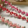 Renda de Cereja Gradiente Colorido Estéreo Solúvel em Água Bordado Roupas Roupas de Bebê Acessórios Mochila Mochila Materiais Decorativos
