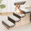 Escaleras plegables para mascotas, para perros, con almacenamiento, para subir y bajar, para sofá cama, portátil, con escalera inclinada.