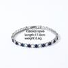Pulsera Europea y Americana Popular Transfronteriza Colorida de Zircón para Mujer Color Diamante Completo Cadena de Tenis Chapada en Oro Blanco Joyería Popular de Amazon