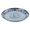 Plato de Melamina Comercial Disco de Plástico Redondo Plato para Hot Pot Catering Plato de Buffet Azul y Blanco Plato Imitación Porcelana