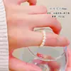 Brincos de Pérola Estilo Coreano e Japonês para Mulheres, Brincos de Franja Versáteis e Modernos, Brincos de Aço Titânio, Transfronteiriços
