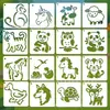 Molde de Pintura Vazado de Animal de Desenho Animado para Crianças e Estudantes, Cópia de Padrão DIY, Rabiscar, Placa de Estêncil para Impressão