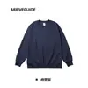 Sudadera Ag300 Transfronteriza Europea y Americana Pesada Color Sólido Suelto Cuello Redondo Mezcla de Algodón Doble Cara Estilo Coreano Casual Manga Larga