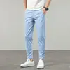 Pantalones Casuales Finos Cortos de Algodón Puro para Hombre Elásticos Sueltos Rectos Pantalones Casuales Versátiles Pantalones Cortos