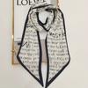Bufanda de Seda Diagonal Estilo Nuevo Otoño 2026 Versión Coreana Estampada Versátil Bufanda para Cuello Correa para Bolso Diadema Larga para Mujeres