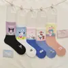 Calcetines Coreanos Estilo Transfronterizo, Colección de Calcetines de Algodón Peinado de Caña Media, Calcetines de Dibujos Animados Japoneses, Calcetines para Mujer 200N, Venta al por Mayor de Calcetines de Algodón