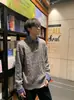 Suéter de Punto Trenzado Retro Americano Falso Dos Piezas Cuello en V para Hombres y Mujeres Casual Versátil Estilo Old Money Moda Tejido Superior para Hombres
