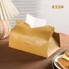 Ins Nordic Couro Tecido Caixa Caixa de papel Caixa de papel Sala de estar Capa de tecido criativo doméstico Saco de papel Mesa de centro de carro Caixa de papel