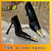 Zapatos de Tacón Alto Metálicos de Celebridad con Punta Cuadrada Pequeña para Mujer Negros de Boca Baja Sexy Elegantes Zapatos de Aguja para Mujer Estilo Nuevo 2025
