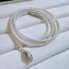 Prata Esterlina S925 3mm Branco Quente Pérola Shijia Bebê Cobra Espírito Este Ano Colar Longo Ano Novo Corrente de Lã de Alta Qualidade
