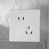 Panel de toma de corriente con interruptor para comercio exterior, panel oculto 86 para el hogar, toma de corriente de pared británica de cinco orificios con USB