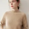 Suéter Versátil de Punto Pullover Baicai de Terciopelo con Mangas Raglán, Cuello Semi Alto, Cachemira, Nuevo Llegado Otoño/Invierno 2026