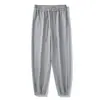Pantalones Deportivos de Nuevo Estilo Transfronterizos para Primavera y Otoño, Corte Holgado, Pantalones Casuales de Calidad, Borde Liso, Pantalones Largos de Color Sólido, Estilo Americano para Hombre
