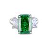 Anillo de Plata S925 Baphne Jewelry Más Vendido con Gema Imitación Esmeralda para Mujer Anillo de Diamante de Alto Carbono Paraibaho