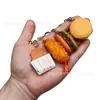 Pata de pollo de simulación alas de pollo papas fritas pastel de nata portugués colgante bistec de pollo frito llavero pata de pollo frito nuggets de pollo llavero de comida