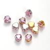 Broca de garra de circonita con forma de corazón de melocotón de 8 mm, venta al por mayor, piedra preciosa de cristal en forma de corazón de color circón sintético, accesorios de joyería DIY