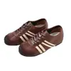 Zapatos de Entrenamiento Alemanes Clásicos de Cuero Genuino para Primavera y Verano, Nuevos Retro de Suela Plana de Moda con Rayas Aumentadores de Altura Zapatos de Entrenamiento Alemanes Wfsy60053