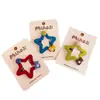 Pasador de Estrella de Cinco Puntas Flocado para Niños Pasador de Oso de Dibujos Animados Pinza de Estilo Coreano para Flequillo Lateral de Niñas Pasador para la Parte Posterior de la Cabeza