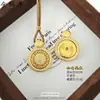 Tienda de Oro Mismo Estilo Oro Antiguo Incrustado con Diamantes Brújula con Rosetón Giratorio Colgante Ruyi Cepillado Hebilla de Seguridad Colgante